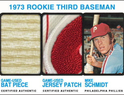 1973 Topps Style Mike Schmidt Patch / Bat Card