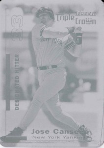 2001 Fleer Triple Crown Printing Plate 1/1    