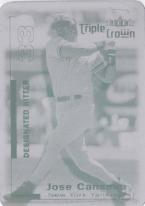 2001 Fleer Triple Crown Printing Plate 1/1    