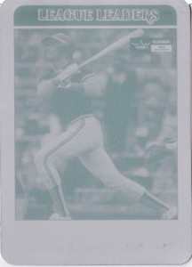 2001 Fleer Platinum 20th Anniversary Reprint Printing Plate 1/1      