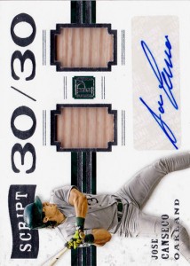 2016 Pantheon 30/30 Dual Bat Auto Silver /49   