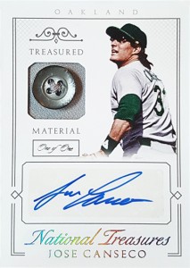 2015 NATIONAL TREASURES TREASURED BUTTON AUTOGRAPH 1/1             