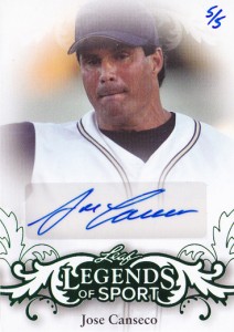 2015 Leaf Legends of Sport #BAJC1 Emerald Auto /5            