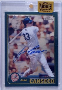 2015 Topps Archives Signature Series Autograph 2001 Topps (Yankees) Chrome 1/1    