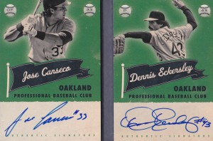 2013 Panini America's Pastime Superstar Scripts Booklet Dual Auto #5 /Dennis Eckersley /15            