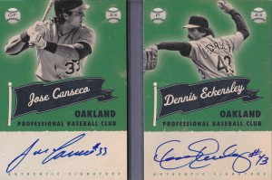 2013 Panini America's Pastime Superstar Scripts Booklet Dual Auto #5 /Dennis Eckersley /10          