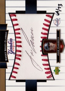 2003 Sweet Spot Classic Yankee Greats Black Ink Autograph /73             