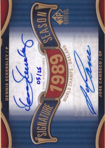 2012 SP Signature Edition Dual Autograph w/Eck /25     