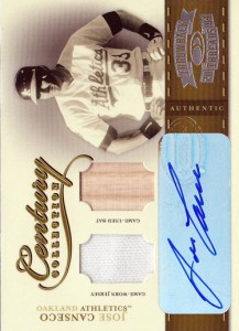 2004 Throwback Threads Century Collection Jersey/Bat/Autograph /25    