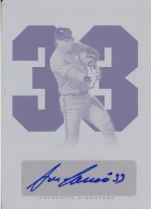 2012 Leaf Legends of Sport Cyan Printing Plate Autograph 1/1     