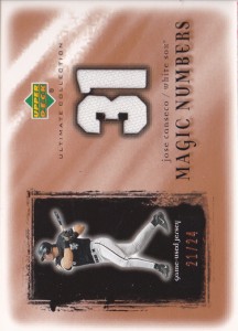 2001 Ultimate Collection Magic Numbers Jersey /24       