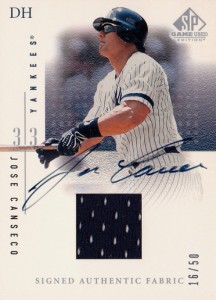 2001 SP Game Used Jersey Autograph /50     