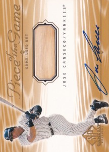 2001 SP Game Bat Edition Piece of the Game Bat / Autograph      