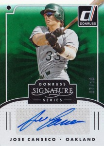 2016 Donruss Signature Series Autograph Green /10        