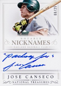 2014 National Treasures Notable Nicknames Autograph #11 #/25        