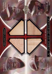 2001 Upper Deck Ovation A Piece of History Bat Combos #GBTC /25      