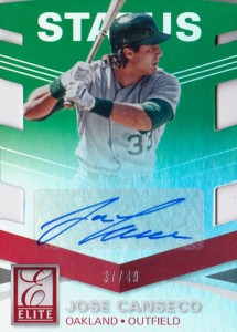 2015 Panini Elite Green Status Die-Cut Signatures Autograph /49   