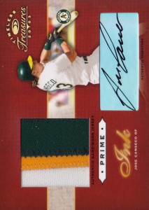 2003 Donruss Timeless Treasures Prime Ink Auto Patch /15           