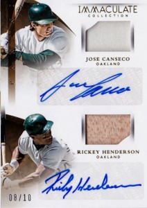 2015 Immaculate Dual Jersey Auto with Rickey /10            