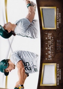 2015 Immaculate Dual Jersey with McGwire /15                   