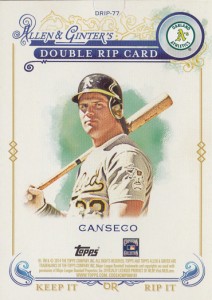 2014 Topps Allen & Ginter Double Rip Card with McGwire /5              