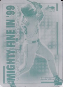 2000 Skybox Impact Mighty Fine in '99 Printing Plate 1/1