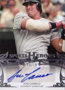 2013 Leaf Sports Heroes Autograph Silver /10     