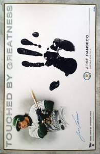 2013 Topps Archives Touched By Greatness autograph & handprint /20                   