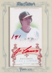 2013 Topps Allen & Ginter Framed Mini Red Ink Autograph Custom            