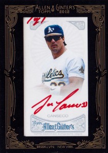 2012 Topps Allen & Ginter Framed Mini Red Ink Autograph Custom                