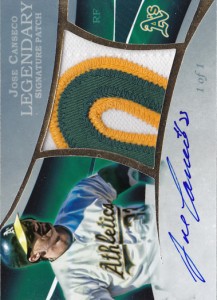 2015 Legendary Signature Patch Autograph Custom          