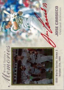 1989 World Series Memories Red Ink Autograph Custom       