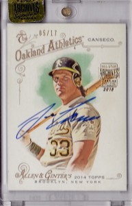 2016 TOPPS ARCHIVES SIGNATURE SERIES 2014 Allen & Ginter /17  
