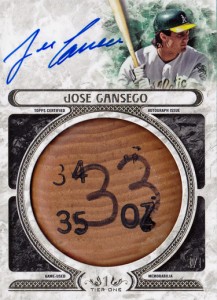 2016 Tier One Game Used Bat Knob Autograph 1/1                              