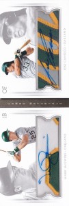 2015 NATIONAL TREASURES COMBO MATERIALS BOOKLET CANSECO/MCGWIRE DUAL PATCH Autograph Custom /5           