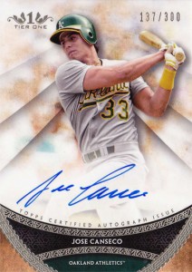 2017 Tier One Prime Performers Hitting Autograph /300                     