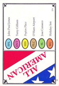 1993 Trivial Pursuit All American Game Card    