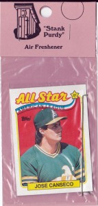 1989 Topps #401 Stank Purdy Air Freshener         