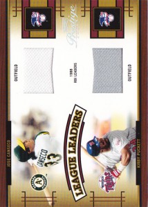 2005 Playoff Prestige League Leaders Quad Jersey /100        