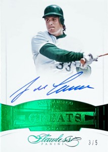 2017 Flawless Greats Autograph Green /5    