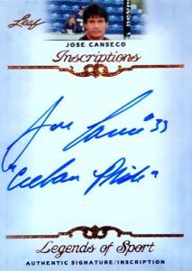 2012 LEAF LEGENDS OF SPORT INSCRIPTIONS "Cuban Pride" AUTOGRAPH    