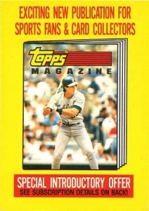 1990 TOPPS MAGAZINE MINI ADVERTISEMENT B 89 H BACK BOTTOM RIGHT     