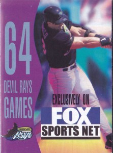 2000 DEVIL RAYS POCKET SCHEDULE "64 DEVIL RAYS GAMES" Time Warner BACK        