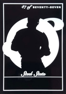 1996 LEAF PREFERRED STEEL 4 Color Mask Negative Back Silhouette 1/1            