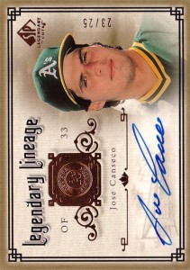 2005 SP LEGENDARY CUTS LEGENDARY LINEAGE Autograph /25       