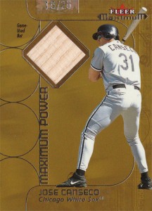 2002 FLEER MAXIMUM POWER BAT GOLD /25       