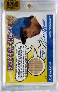 2016 Topps Archives Signature Series 2004 Bazooka One-Liners Bat 1/1          