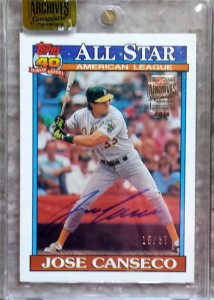 2016 TOPPS ARCHIVES SIGNATURE SERIES 1991 Topps #390 All Star /37 