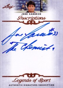 2012 LEAF LEGENDS OF SPORT INSCRIPTIONS "The Chemist" AUTOGRAPH          