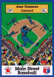 1989 Main Street Baseball Game Card        